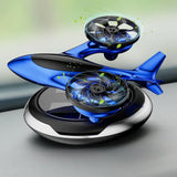 Dashboard Decoration Solar Powered Rotating Airplane Car Perfume Diffuser, Air Freshener for Car