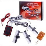 3-Piece LED Grill Strobe Flasher Lights with Remote – Universal Car Interior Emergency Light Kit