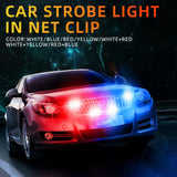 4-Piece LED Grill Strobe Flasher Lights with Remote – Universal Car Interior Emergency Light Kit