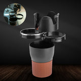 Multifunctional Car Cup Holder – Dual Drink Mount 360° Rotating Organizer