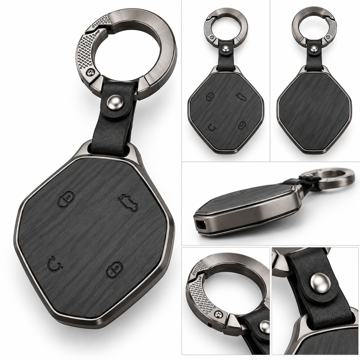 Jetour T2, Jetour Key Cover, Jetour T2 Key Cover, Metal Key Cover, Smart Key Cover, Black Key Cover, Car Key Case, Metal Keychain, Jetour Accessories, Car Accessories Pakistan