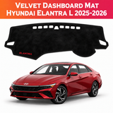 Hyundai Elantra L 2025–2026 Velvet Dashboard Cover Mat | Premium Black Fur Touch