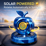 Solar Powered Rotating Apple Dashboard Ornament