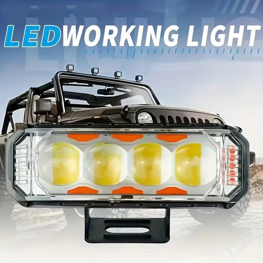 4 inch motorcycle LED pods offroad light bar Shark Auto