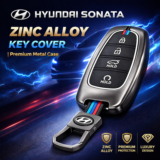 Hyundai Sonata Zinc Alloy Key Cover | Premium Metal Case