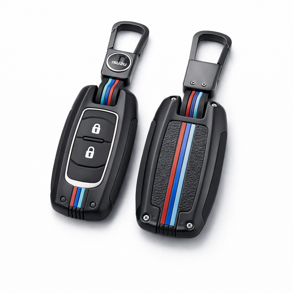 Luxury Isuzu smart key protective metal shell with keychain