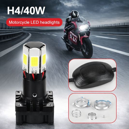 6-Side Ultra Bright M6 LED Motorcycle Headlight – Super White