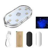 Car Interior Dome Touch Sensor LED Lamp – USB Rechargeable 6 Color Night Light