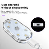 Car Interior Dome Touch Sensor LED Lamp – USB Rechargeable 6 Color Night Light