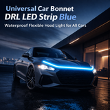 Universal Car Bonnet DRL LED Strip Blue – Waterproof Flexible Hood Light for All Cars