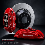 Brembo Style Brake Caliper Cover – Premium Red Universal Car Brake Caliper Cover 2pcs