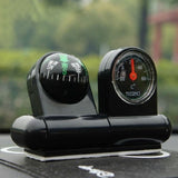 Car Dashboard Decoration Compass & Thermometer
