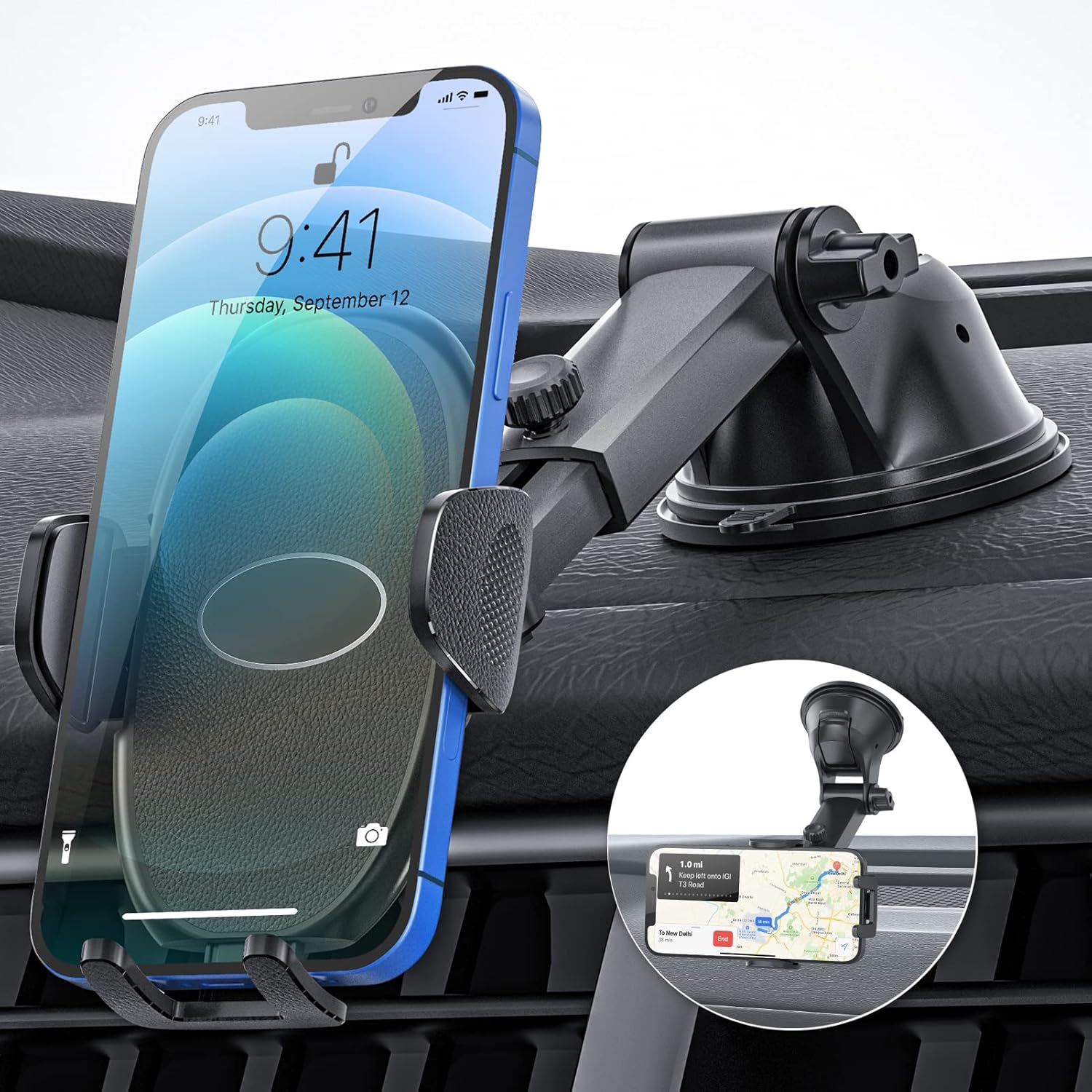 Universal car mount mobile phone holder 360 rotating