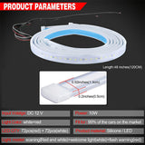 120cm 2-in-1 Car LED Door Warning Strip Light – Red & White Strobe Anti-Collision Welcome Light