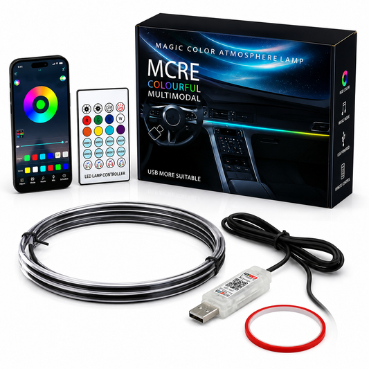 Magic Color Ambient Light – RGB Car Interior LED Strip with APP & Remote Control 2pcs
