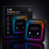 Car RGB ambient light panel with multi-color LED and touch controls