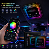Smart RGB Car Ambient Light Panel with App Control, Music Sync And Touch Control – Multi-Color Interior Lighting System