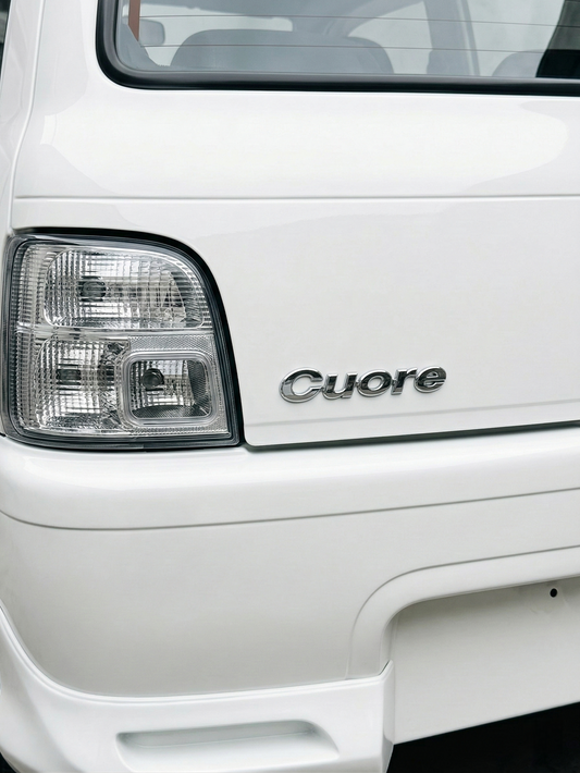 Daihatsu Cuore Chrome Rear Trunk Monogram Emblem Badge