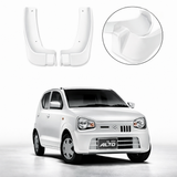 White Mud Flaps – Suzuki Alto 2019-2025 (2pcs) | Premium Fit