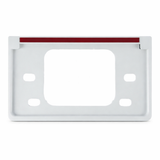 White Car Number Plate Frame – Set of 2 with Reflectors – Exterior Accessories for Cars