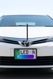 12-Inch Universal Car Styling Antenna – Plastic Rod with Metal Mount – Fits Number Plate, Trunk & Bonnet