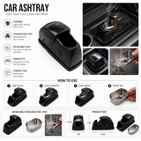 Premium Car Ashtray with Stainless Steel Tray – Portable Smokeless Cigarette Holder