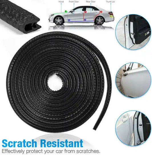 5 Meter Black Car Door Edge Guards U Shaped Edge Trim Rubber Seal Protector Door Edge Protection Fit For Most Cars