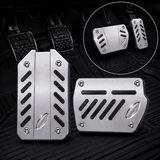 Premium Universal Aluminum Racing Style Non-Slip Pedal Cover Set for Automatic Cars