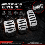 Premium Universal Non-Slip Aluminum Car Pedal Cover Set for Manual Transmition
