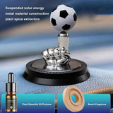 Finger Football Car Air Fresheners With Solar Rotating, Creative Car Perfume Decoration
