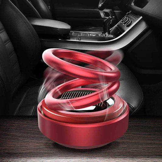 Solar Power Auto-Rotation Car Air Freshener – Perfume Fragrance Diffuser for Car Interior