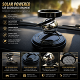 Solar Rotation Car Dashboard Ornament – 360° Rotating Floating Ball Decor