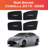 Toyota Corolla 2015 - 2026 Sun Shades – 4 Pcs UV & Heat Protection Custom Fit