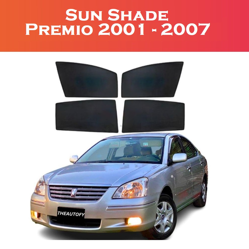 Toyota Premio 2001-2007 sun shades UV protection set by Shark Auto