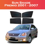 Toyota Premio 2001-2007 sun shades UV protection set by Shark Auto