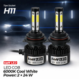 TaffLED X7 COB LED Car Headlight – 6000K Cool White (2PCS)