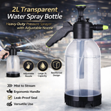 2L Transparent Water Spray Bottle – Heavy-Duty Pressure Sprayer with Adjustable Nozzle