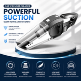 Car vacuum cleaner with features highlighted on a white background