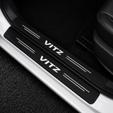 Waterproof carbon fiber sill plate sticker for Toyota Vitz