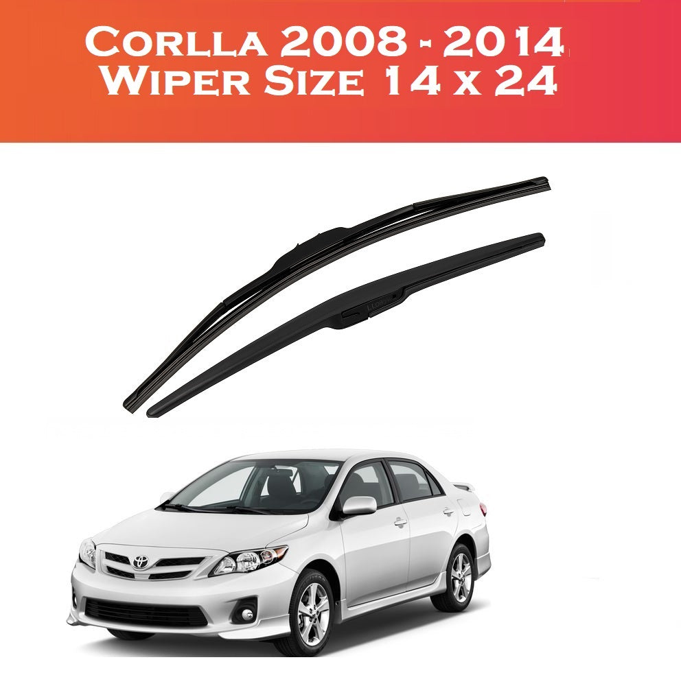 Toyota Corolla 2008-2014 Wiper Blades – Smooth & Durable | 2 Pcs Set