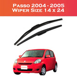 Toyota Passo 2004-2010 Wiper Blades – Smooth & Durable | 2 Pcs Set