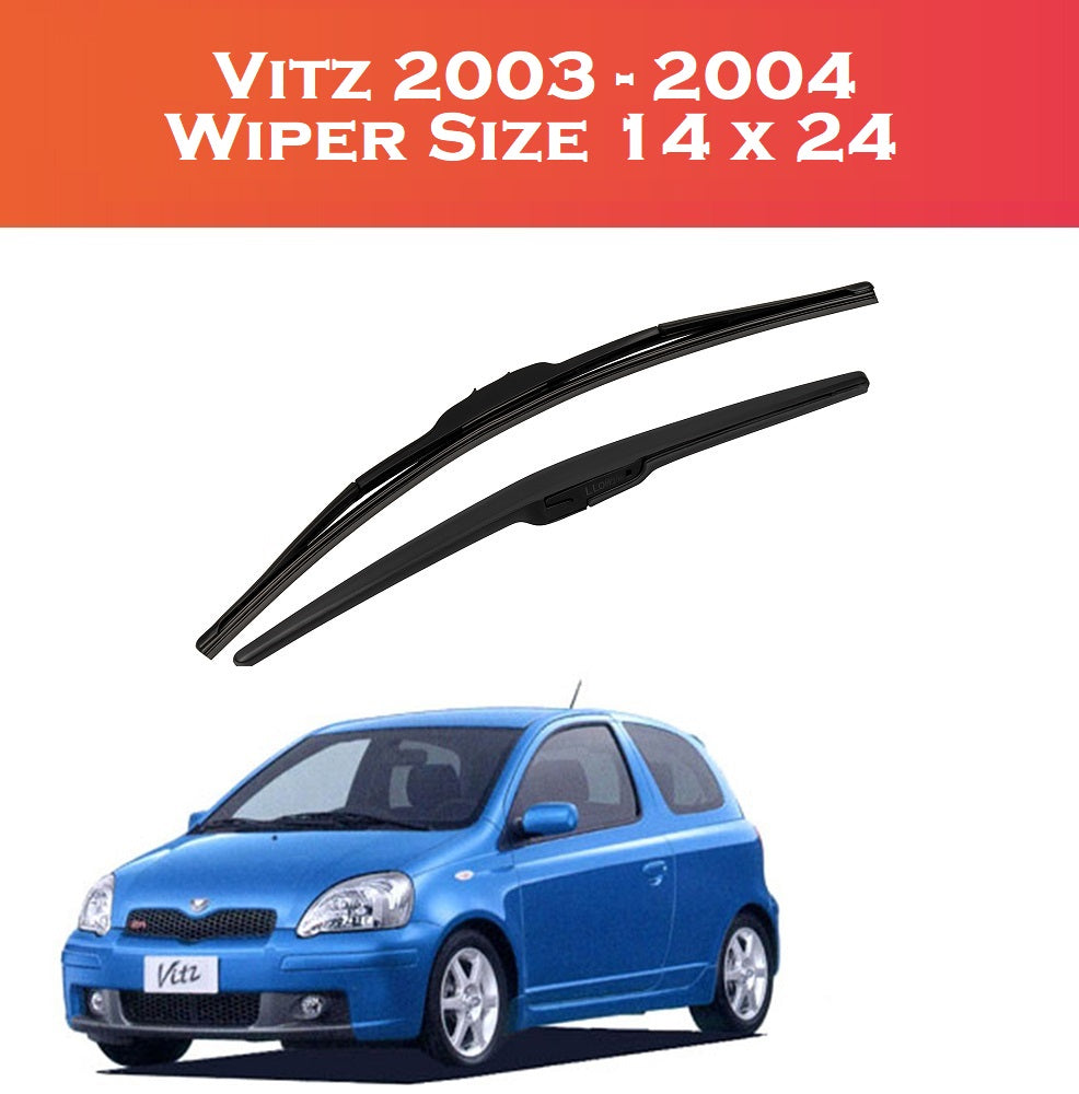 Toyota Vitz 2003-2004 Wiper Blades – Smooth & Durable | 2 Pcs Set