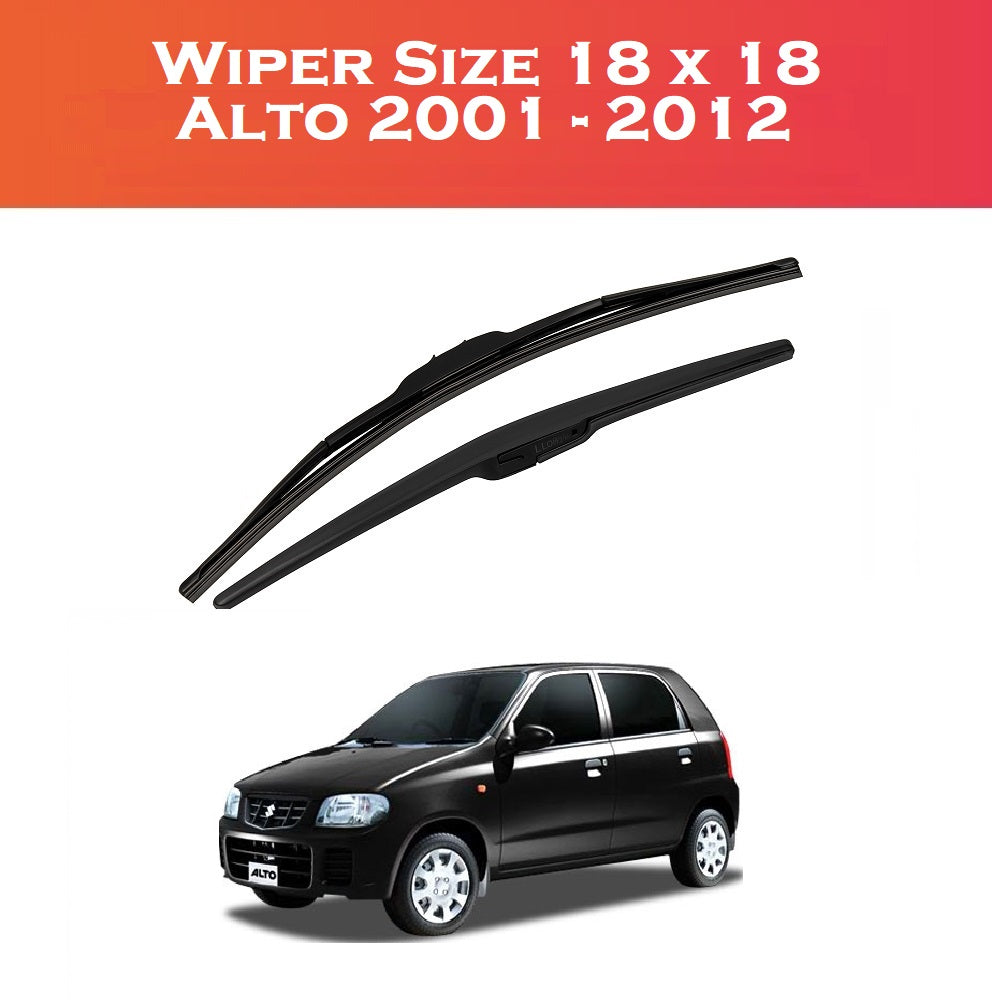 Premium Silicone Wiper Blades for Suzuki Alto 2001-2012 | 2 Pcs Set