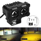 20W Robot Style LED Projector Light – Dual Color White & Yellow Fog Driving Lamp