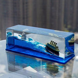 Cruise Ship Fluid Drift Bottle – Floating Dashboard & Home Decor