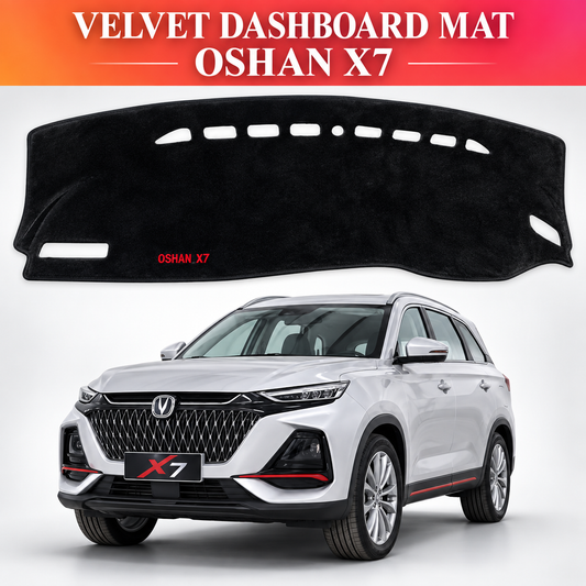 Changan Oshan X7 Luxury Velvet Dash Cover – Black