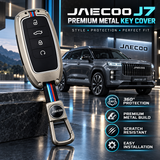 Jaecoo J7, Jaecoo J7 Key Cover, Jaecoo J7 Key Case, Jaecoo J7 Accessories, Jaecoo Accessories, Metal Key Cover, Zinc Alloy Key Cover, Smart Key Cover, 4 Button Key Cover, Car Key Case, Gunmetal Key Cover, Premium Keychain, Car Accessories, Key Protector, Jaecoo Keychain