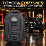 Toyota Fortuner, Fortuner Key Cover, Toyota Fortuner Key Case, Fortuner Accessories, Toyota Key Cover, Leather Key Cover, Smart Key Cover, 4 Button Key Cover, Car Key Case, Black Key Cover, Car Accessories, Key Protector, Premium Key Cover, Fortuner Smart Key

