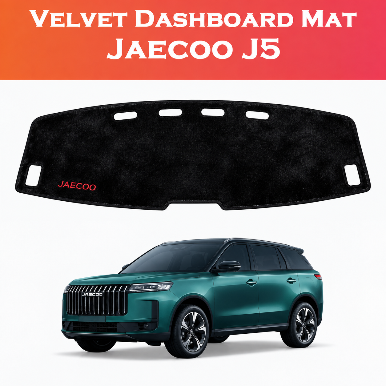 Jaecoo J5, Jaecoo Accessories, Dashboard Mat, Velvet Dashboard Mat, Dashboard Cover, Jaecoo J5 Accessories, Car Interior Accessories, Custom Fit Dashboard, Black Dashboard Mat, Fur Touch Dashboard, Anti Glare Dashboard Mat, Dashboard Protector