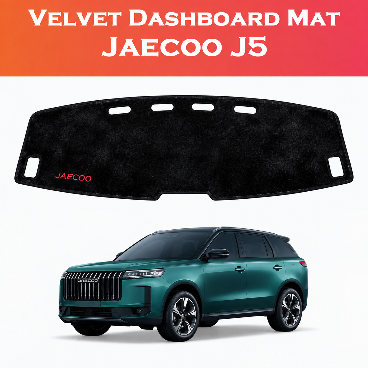 Jaecoo J5, Jaecoo Accessories, Dashboard Mat, Velvet Dashboard Mat, Dashboard Cover, Jaecoo J5 Accessories, Car Interior Accessories, Custom Fit Dashboard, Black Dashboard Mat, Fur Touch Dashboard, Anti Glare Dashboard Mat, Dashboard Protector